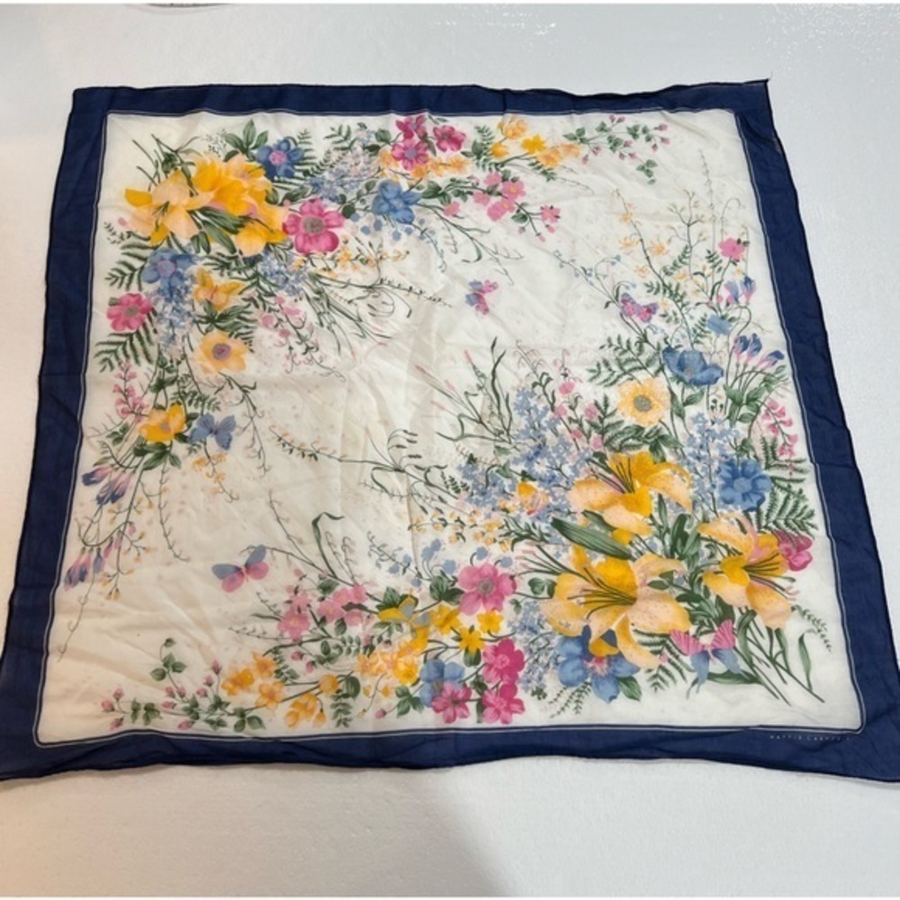Hattie‎ Carnegie Square Floral Scarf